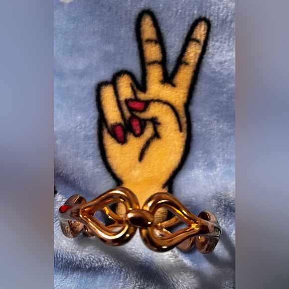 14K Gold Slip On Resin Core Bangle Bracelet - Picture 11 of 12